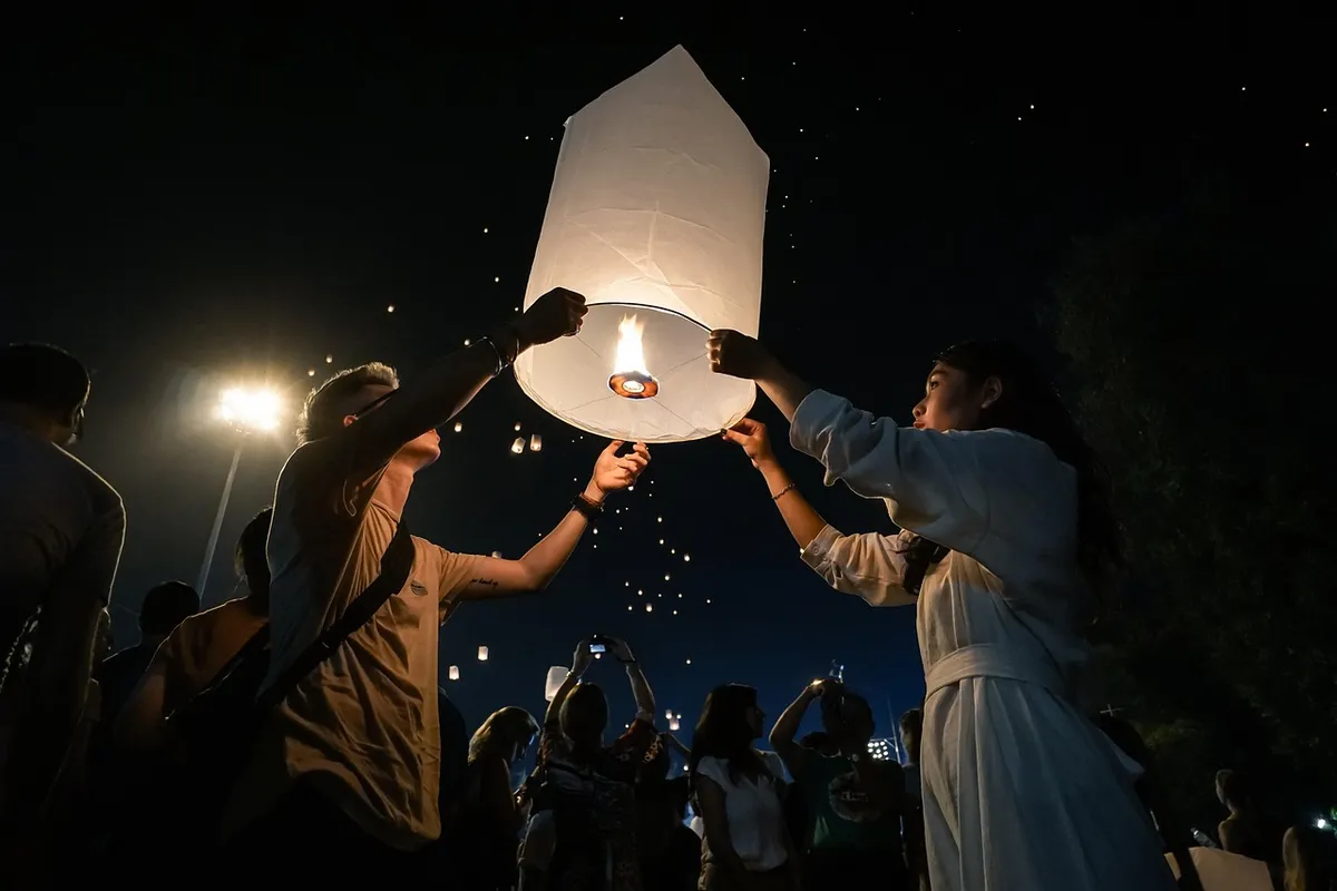 lantern, tradition, couple, love, yipeng, light, night, chiangmai, festival, thailand, lantern, lantern, couple, couple, love, chiangmai, festival, festival, fe