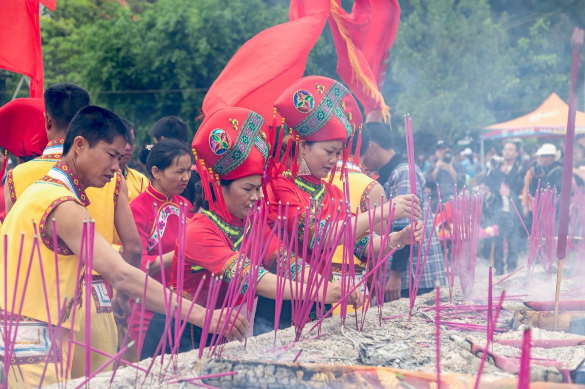 Ethnic minority ceremonial gathering in Thailand