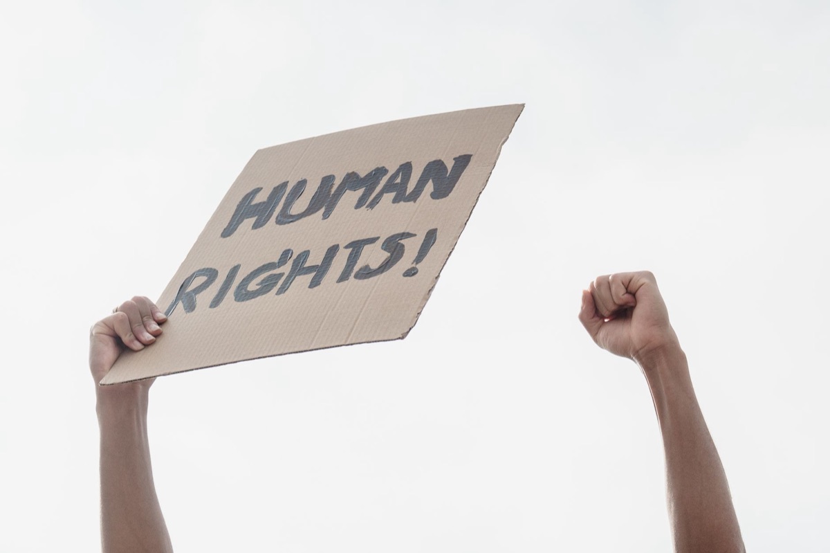 Protest-Plakat in Thailand