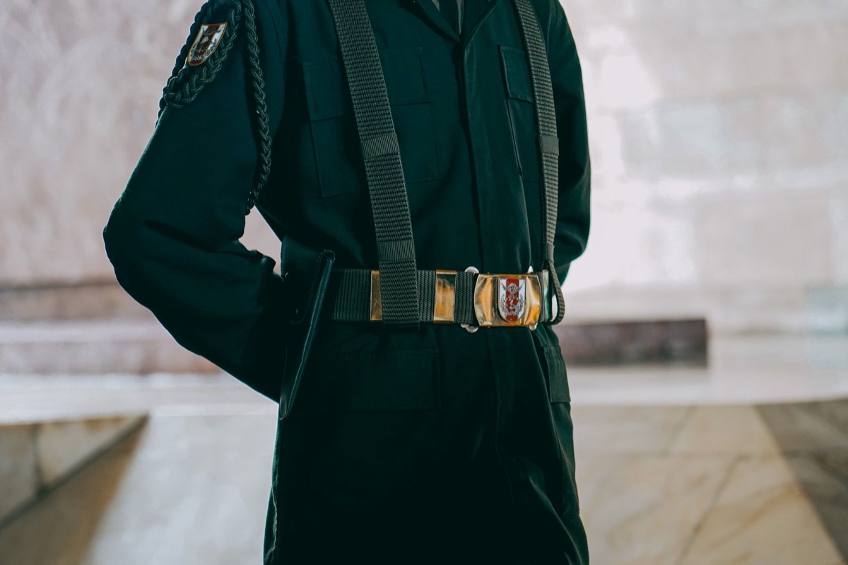 Statue d'un soldat en uniforme au Thaïlande