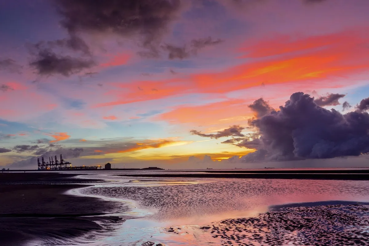 sunset glow, twilight, taipei port, taiwan, sunset glow, taiwan, taiwan, taiwan, taiwan, taiwan